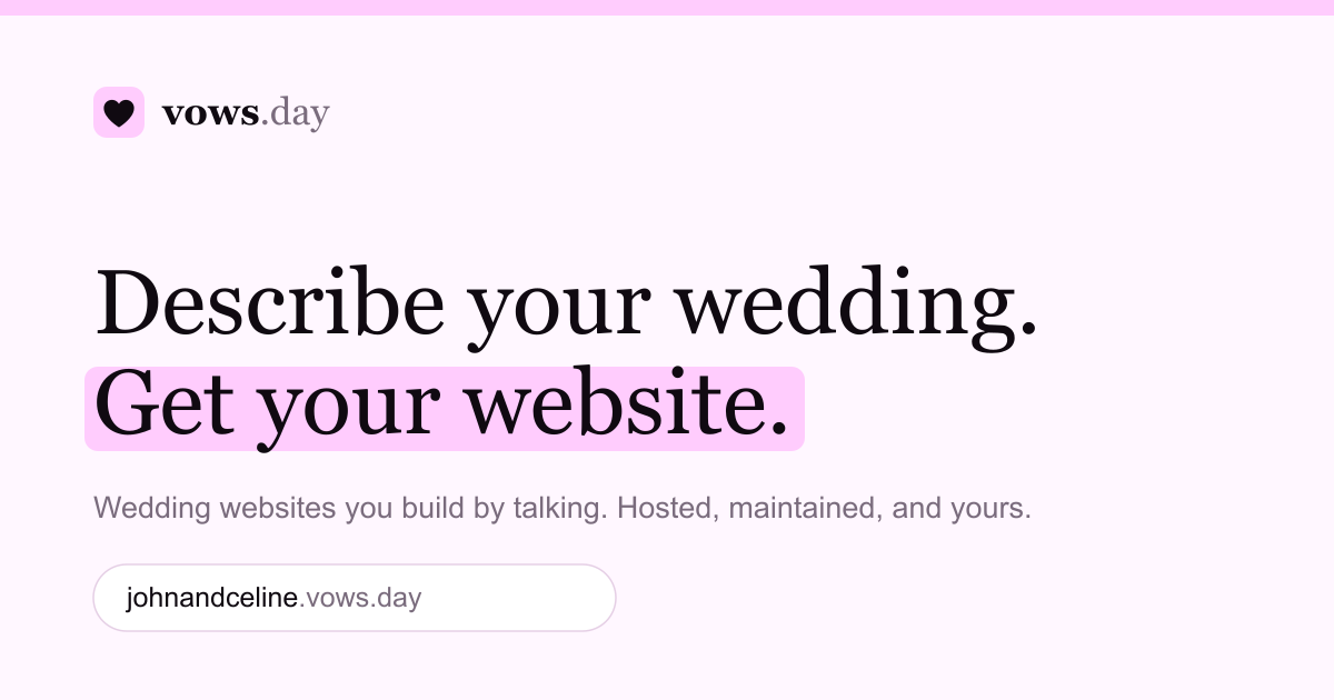 Finished wedding website builder platform and would love to hear any feedback!
